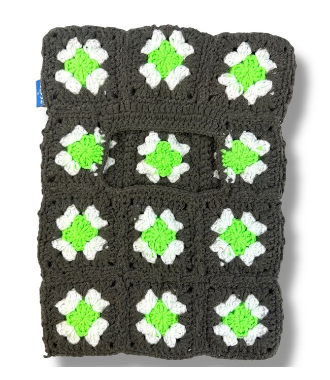 Arkyve Arkyve Arkyve Ski Mask Beanie Grey/Green/White