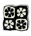 Arkyve ARKYVE KNIT BEANIE BLACK/WHITE FLOWERS
