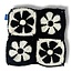 Arkyve ARKYVE KNIT BEANIE BLACK/WHITE FLOWERS