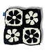 Arkyve ARKYVE KNIT BEANIE BLACK/WHITE FLOWERS