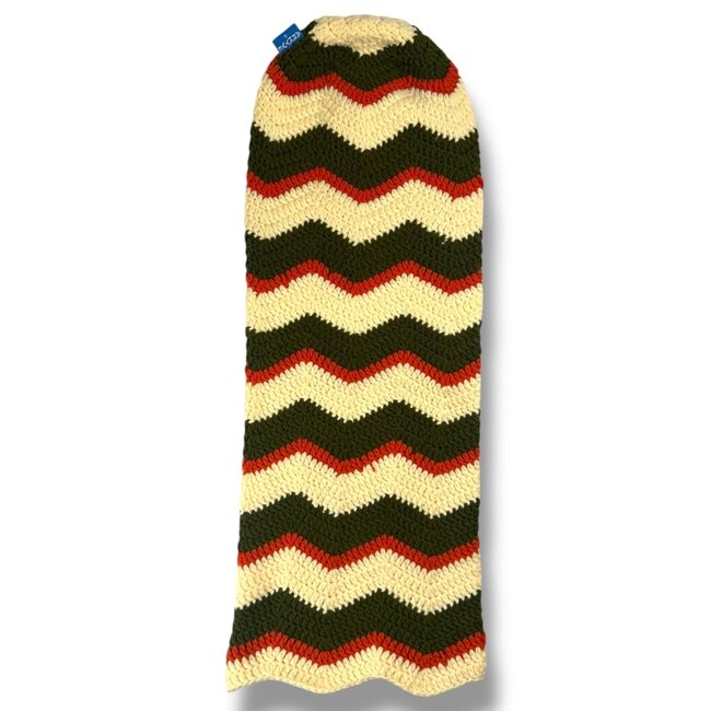 Arkyve ARKYVE KNIT LONG BEANIE BEIGE/ORANGE/GREEN