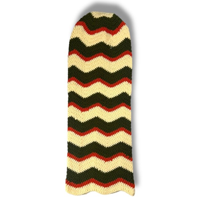 Arkyve ARKYVE KNIT LONG BEANIE BEIGE/ORANGE/GREEN