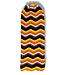 Arkyve ARKYVE KNIT LONG BEANIE ORANGE/WHITE/BLACK