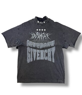 Givenchy Givenchy Gothic Logo Layered Shirt W/ Balaclava Size Medium
