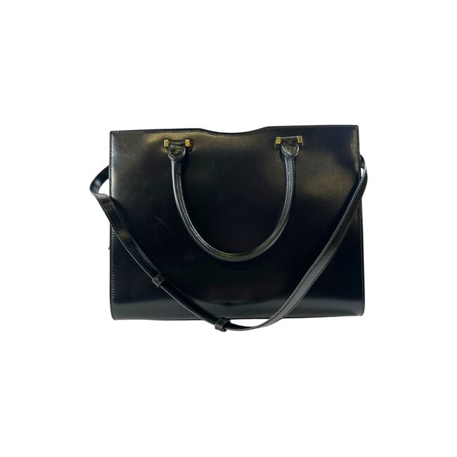 Yves Saint Laurent YSL Uptown Medium Box Leather Top Handle Bag