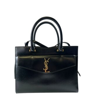 Yves Saint Laurent YSL Uptown Medium Box Leather Top Handle Bag
