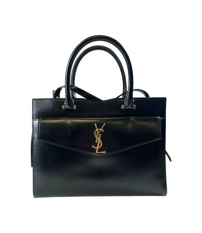 Yves Saint Laurent YSL Uptown Medium Box Leather Top Handle Bag