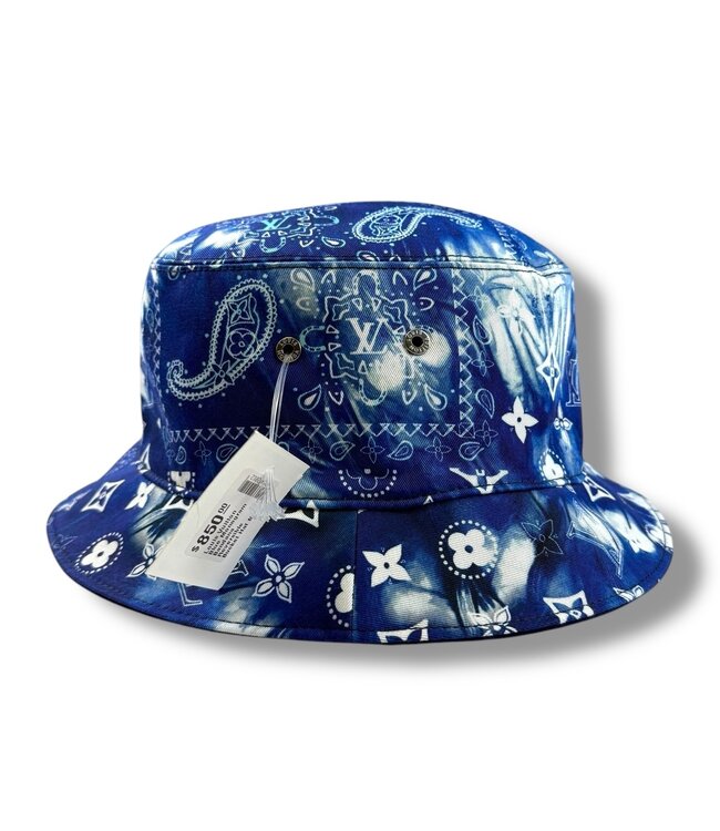 Louis Vuitton Louis Vuitton Blue Monogram Bandana Reversible Bucket Hat