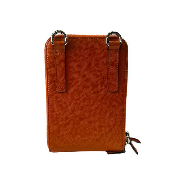 Prada Orange Saffiano Leather Smartphone Cases