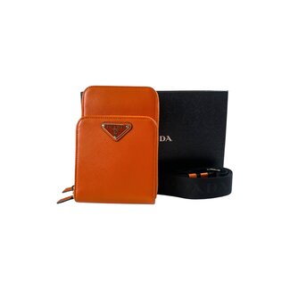 Prada Orange Saffiano Leather Smartphone Cases