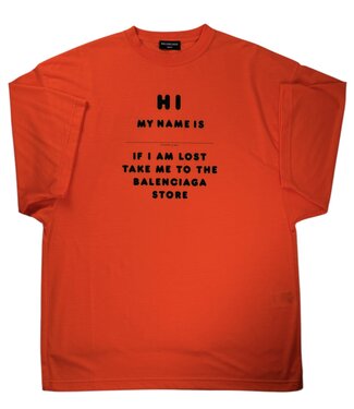 Balenciaga Balenciaga Oversized "If Lost" Tee Orange Size XS