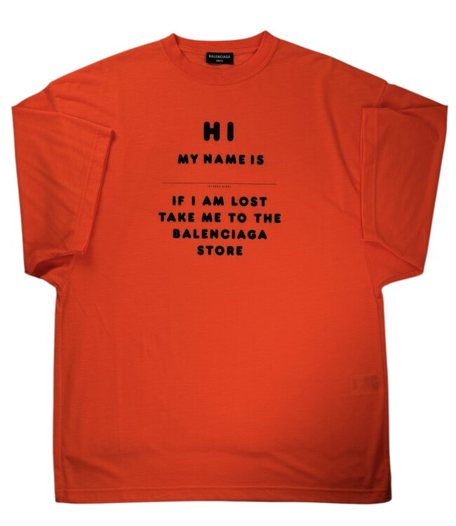 Balenciaga Balenciaga Oversized "If Lost" Tee Orange Size XS