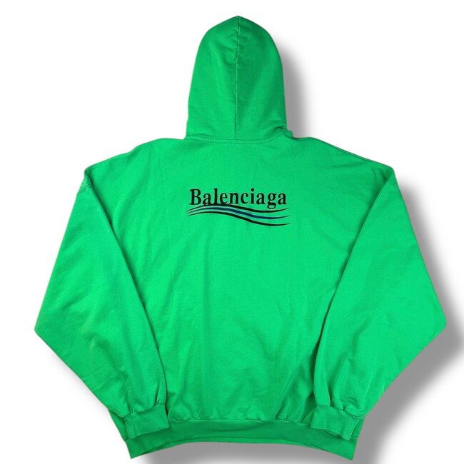 Balenciaga Balenciaga Campaign Logo Green Hoodie Size US Large
