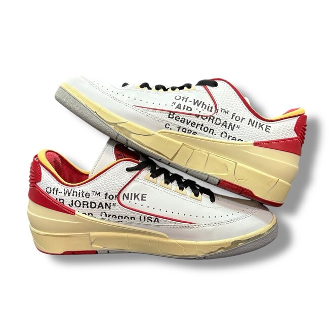 Off-White Jordan 2 Retro Low SP Off-White White Red Size 9
