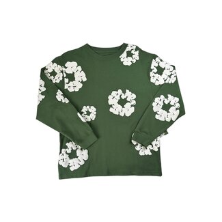 Denim Tears Denim Tears Long Sleeve Cotton Wreath T-shirt Green