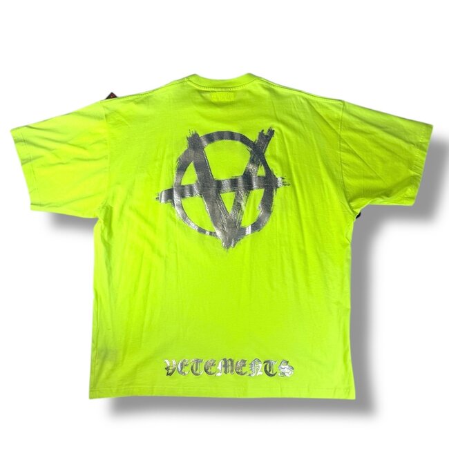 Vetements Vetements Neon Anarchy Oversized Tee Size Medium (Fits XL)
