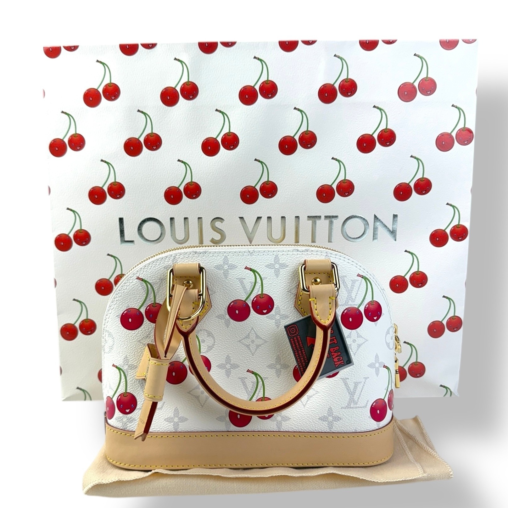 Louis Vuitton Murakami Cherry White Monogram Alma BB - Bring It