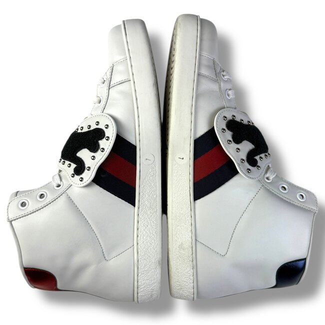 Gucci Gucci Ace High Web Panther Strap Sneaker Size US 8