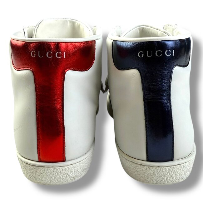 Gucci Gucci Ace High Web Panther Strap Sneaker Size US 8
