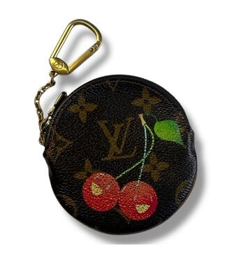 Louis Vuitton 2005 LV x Murakami Cherry Monogram Circle Coin Pouch