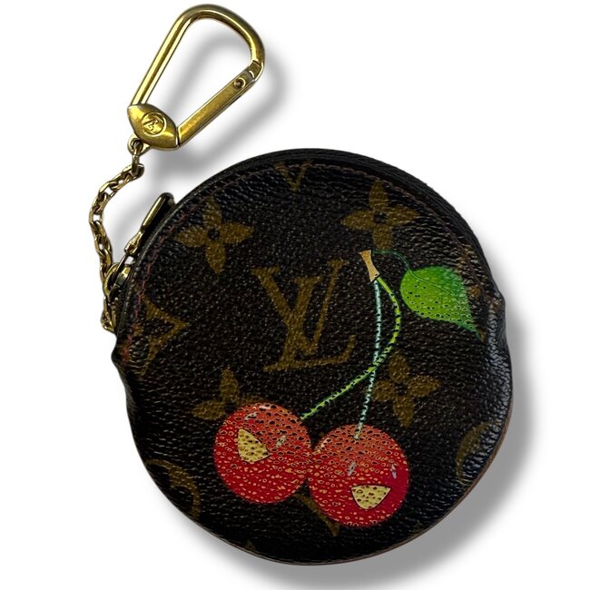Louis Vuitton 2005 LV x Murakami Cherry Monogram Circle Coin Pouch