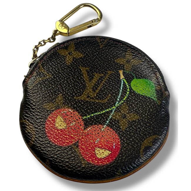 Louis Vuitton 2005 LV x Murakami Cherry Monogram Circle Coin Pouch