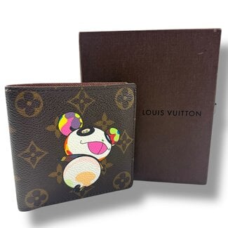 Louis Vuitton 2006 LV x Murakami Panda Marco Monogram Wallet