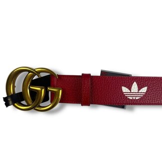 Gucci Gucci x Adidas GG Marmont Belt Red/White Size 90 (size 32-34)
