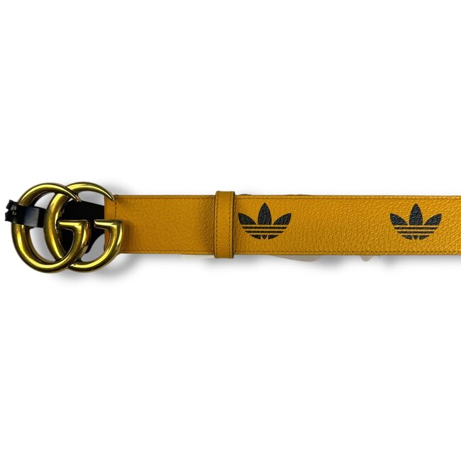 Gucci Gucci x Adidas GG Marmont Belt Yellow/Black Size 90 (size 32-34)