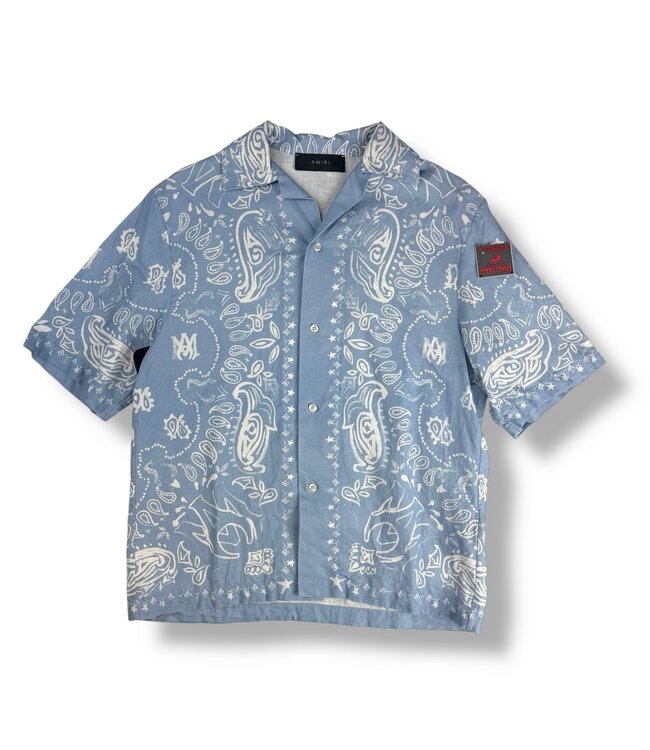 Amiri Amiri Distressed Bleached Button-Up Size Large