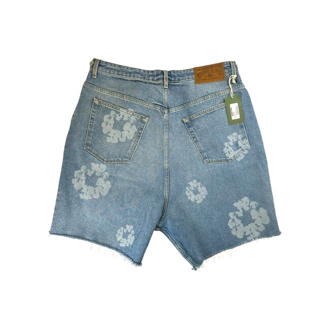 Denim Tears Denim Tears Laser Wreath Light Wash Denim Shorts