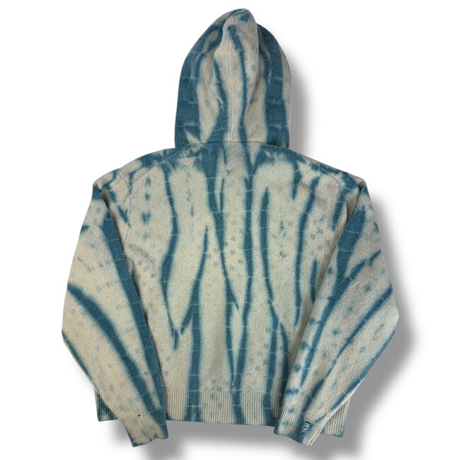 Amiri Amiri Blue Dye Wool Hoodie Size Medium