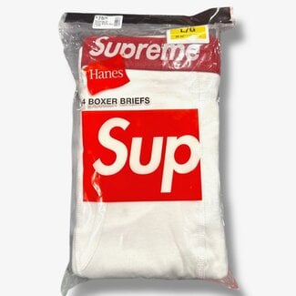 Supreme Supreme (4 Pack) White Hanes Briefs Size L