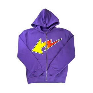 Bring It Back Purple Zip Up Hoodie