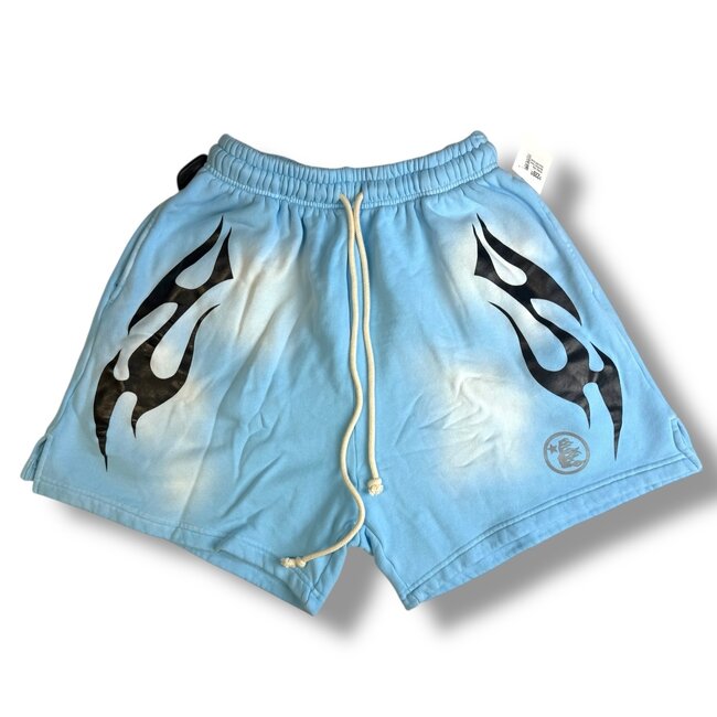Hellstar Hellstar Baby Blue/Black Flame Shorts