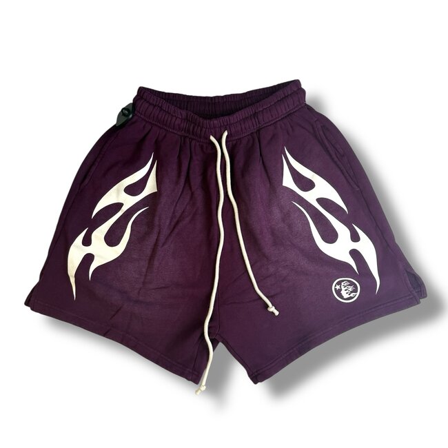 Hellstar Hellstar Burgundy/White Flame Shorts