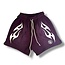 Hellstar Hellstar Burgundy/White Flame Shorts