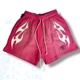 Hellstar Hellstar Pink/White Flame Shorts