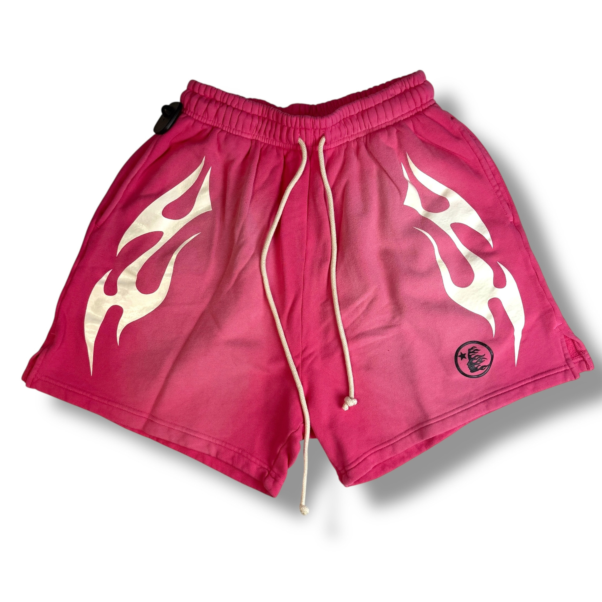 Hellstar Pink/White Flame Shorts - Bring It Back LLC