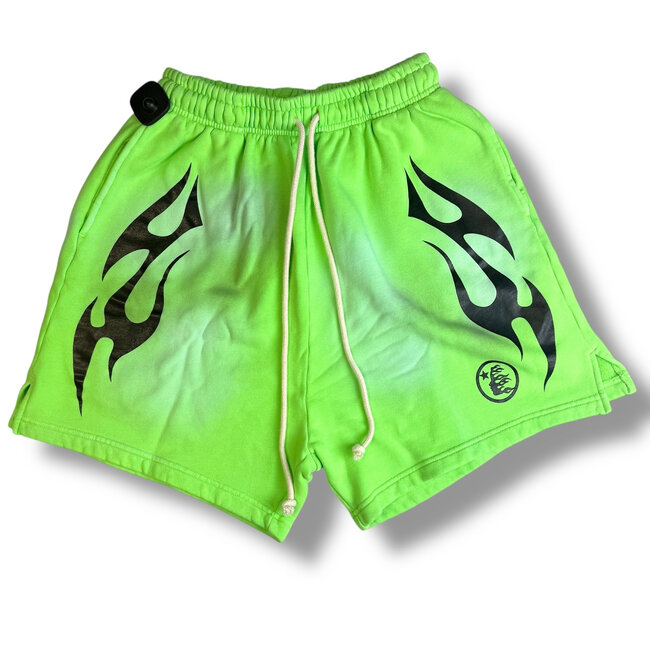 Hellstar Hellstar Green/Black Flame Shorts