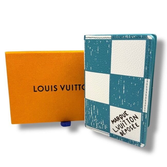 Louis Vuitton Louis Vuitton Damier Checkerboard Pocket Organizer Teal