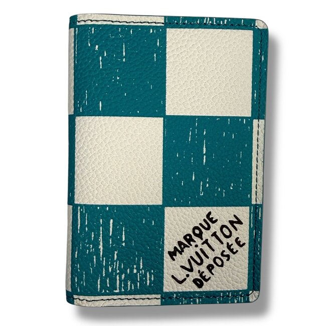 Louis Vuitton Louis Vuitton Damier Checkerboard Pocket Organizer Teal