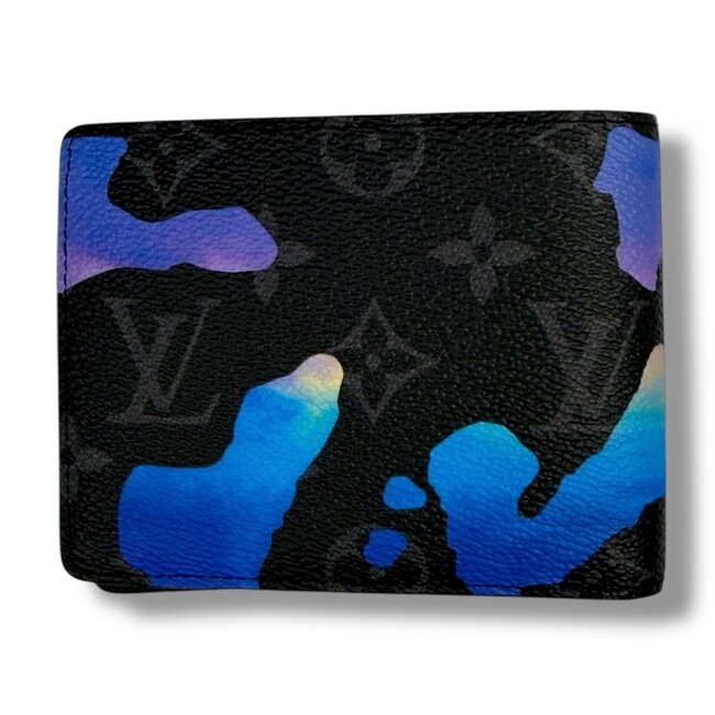 Louis Vuitton LV Virgil Abloh Multiple Wallet Sunrise Monogram Eclipse Black/Grey/Multi