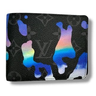 Louis Vuitton LV Virgil Abloh Multiple Wallet Sunrise Monogram Eclipse Black/Grey/Multi