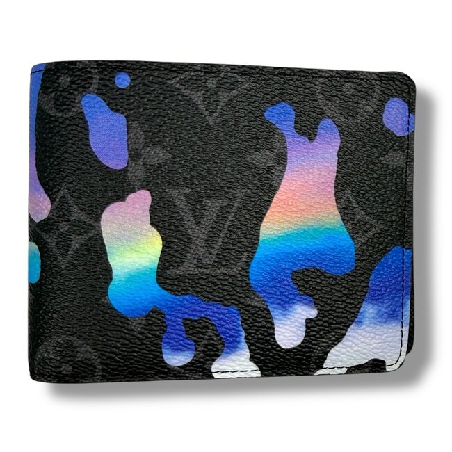 Louis Vuitton LV Virgil Abloh Multiple Wallet Sunrise Monogram Eclipse Black/Grey/Multi