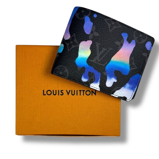 Louis Vuitton LV Virgil Abloh Multiple Wallet Sunrise Monogram Eclipse Black/Grey/Multi
