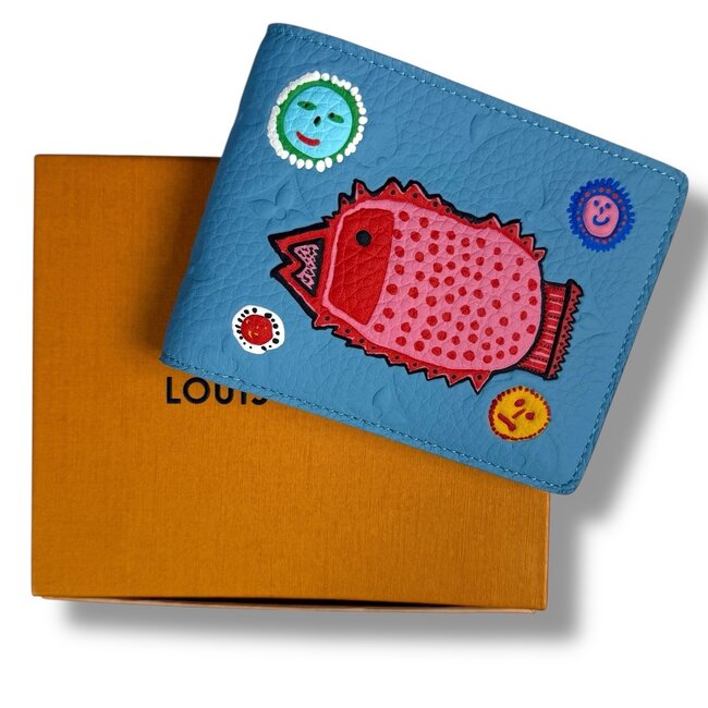 Louis Vuitton Louis Vuitton Yayoi Kusama My Eternal Soul Wallet Light Blue