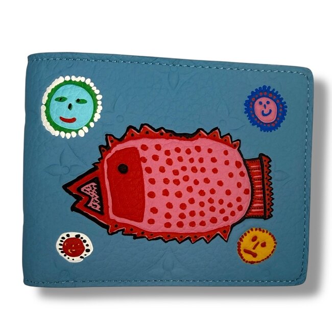 Louis Vuitton Louis Vuitton Yayoi Kusama My Eternal Soul Wallet Light Blue