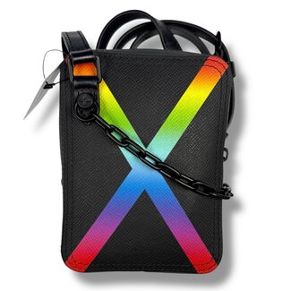 Louis Vuitton F/W 19 Louis Vuitton Taiga Rainbow Danube Messenger Bag