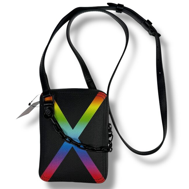 Louis Vuitton  F/W 19 Louis Vuitton Taiga Rainbow Danube Messenger Bag